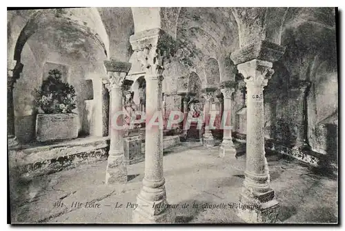 Cartes postales Hte Loire le Puy interieur de la Chapelle d'Aiguille