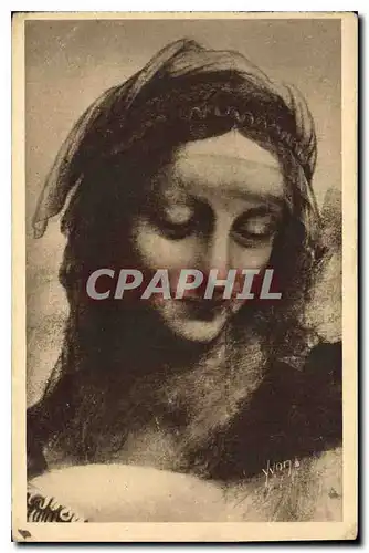 Ansichtskarte AK Musee du Louvre Leonard de Vinci Tete de Sainte Anne