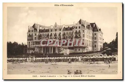 Cartes postales Saint Lunaire la plage et le Grand hotel Casino