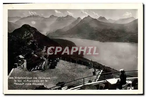 Ansichtskarte AK Telepherique de Veyrier le Lac d'Annecy et le Massif des Bauges