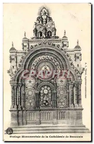 Ansichtskarte AK Horloge Monumentale de la Cathedrale de Beauvais