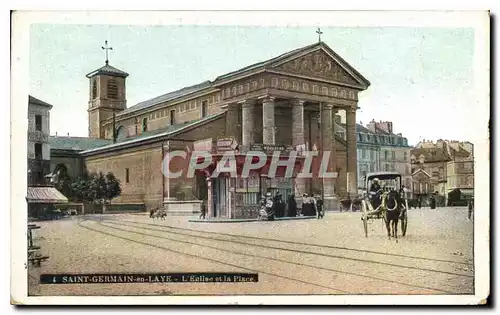 Cartes postales Saint Germain en Laye l'eglise et la place