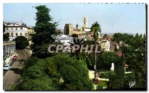 Ansichtskarte AK Grasse A M le jardin public et la Vieille Ville