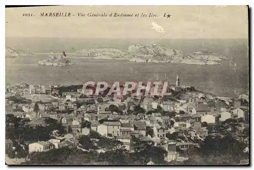 Cartes postales Marseille vue generale d'Endoume et les Iles