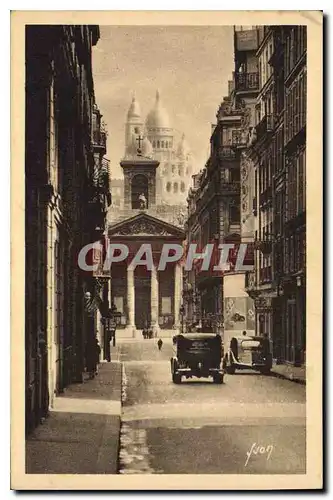 Cartes postales Paris en Flanant Rue Laffitte Eglise Notre Dame de Lorette et Basilique du Sacre Coeur