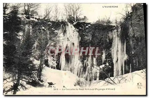 Ansichtskarte AK L'Auvergne la Cascade du Saut du Loup Paysage d'Hiver