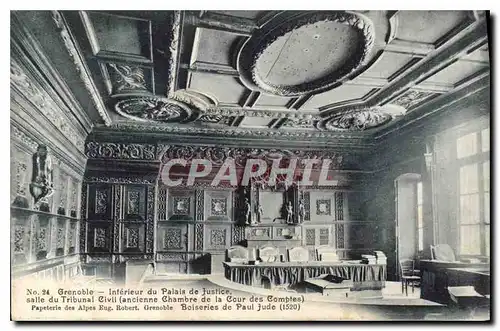 Cartes postales Grenoble Interieur du Palais de justice salle du Tribunal Civil ancienne Chambre de la cour des