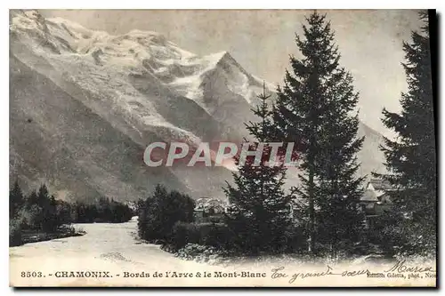 Ansichtskarte AK Chamonix Bords de l'Arve et le Mont Blanc