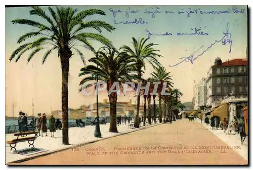 Cartes postales Cannes Promenade de la Croisette et le Mont Chevalier