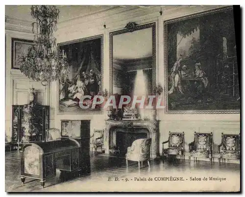 Cartes postales Palais de Compiegne Salon de Musique