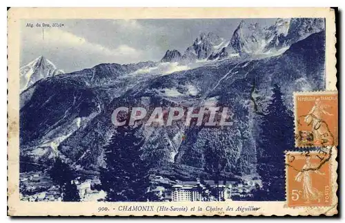 Ansichtskarte AK Chamonix Hte Savoie et la Chaine des Aiguilles