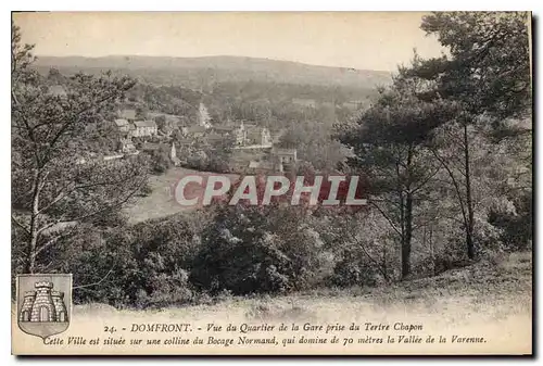 Ansichtskarte AK Domfront Vue du Quartier de la Gare prise du Tertre Chapon