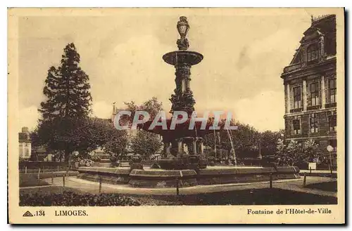 Cartes postales Limoges Fontaine de l'Hotel de Ville