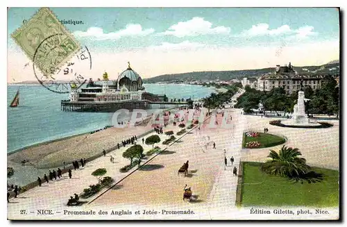 Cartes postales Nice Promenade des Anglais et Jetee Promenade