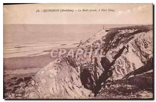 Ansichtskarte AK Quiberon Morbiban La Roche perche a Port Stang