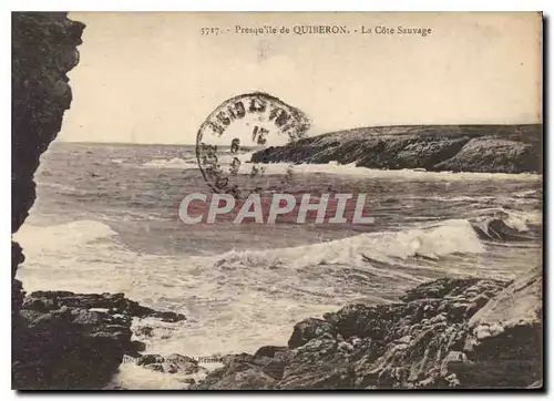 Ansichtskarte AK Presqu'ile de Quiberon La Cote Sauvage