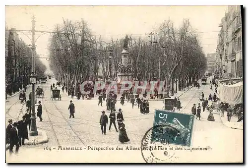 Cartes postales Marseille Perspective des Allees de Meilhan et des Capucines