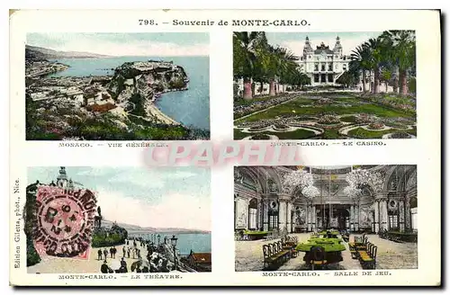 Cartes postales Souvenir de Monte Carlo