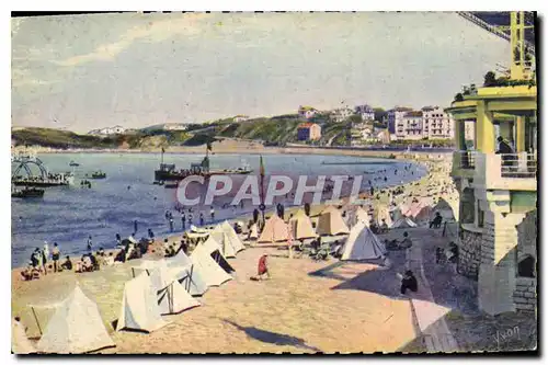 Ansichtskarte AK La Douce France Cote Basque Saint Jean de Luz Basses pyrenees La plage et la Pointe Sainte Barbe