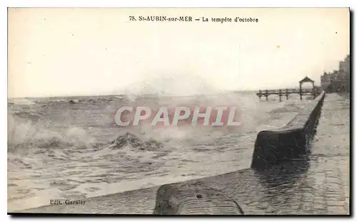 Ansichtskarte AK St Aubin sur Mer La tempete d'octobre