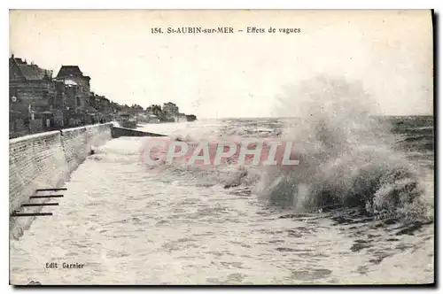 Cartes postales St Aubin sur Mer Effets de vagues