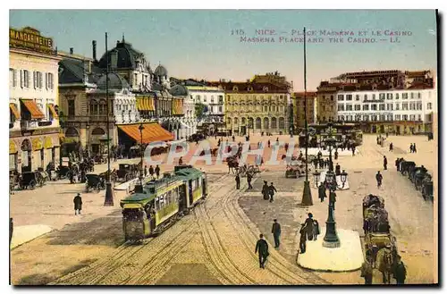 Cartes postales Nice Place Massena et le Casino Tramway