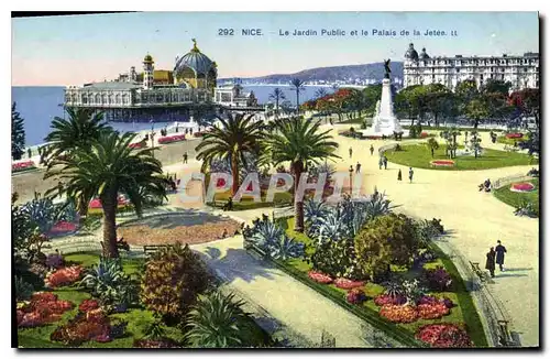 Cartes postales Nice Le Jardin Public et la Palais de la Jetee