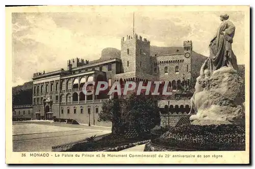 Cartes postales Monaco Le Palais du prince et le Monument Commemoratil