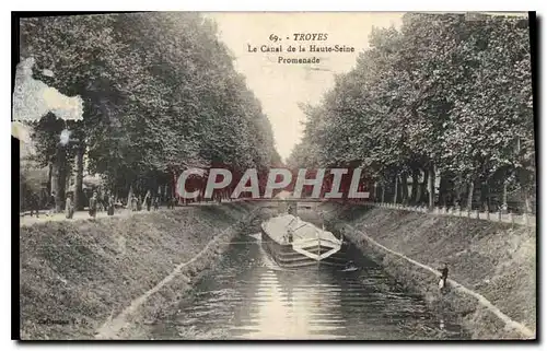 Cartes postales Troyes Le Canal de la Haute Seine Promenade