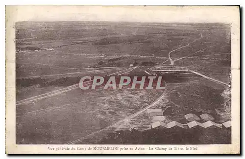 Ansichtskarte AK Vue generale du Camp de Mourmelon prise en Avion Le Champ de Tir et le Bled