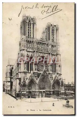 Cartes postales Reims La Cathedrale