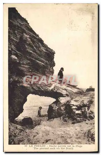 Cartes postales Le Pouldu Roche perchee sur la Plage