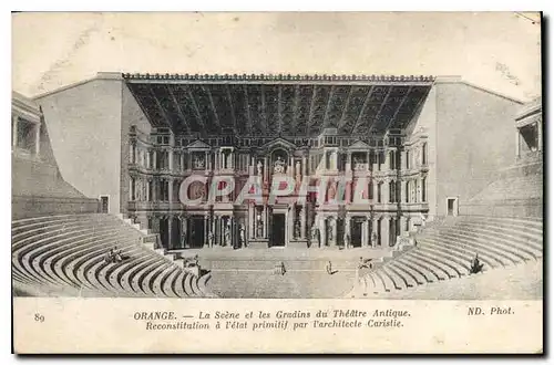 Cartes postales Orange La Scene et les Gradins du Theatre Antique
