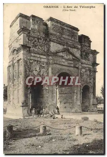 Cartes postales Orange l'Arc de Triomphe Cote Nord