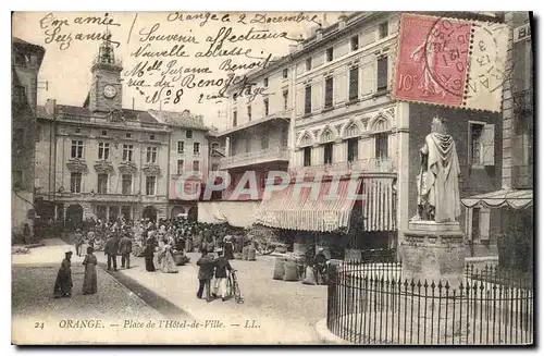 Cartes postales Orange Place de l'Hotel de Ville