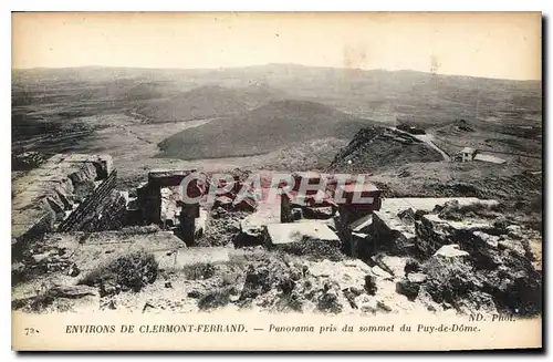 Cartes postales Environs de Clermont Ferrand Panorama pris du sommet du Puy de Dome