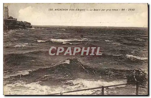Ansichtskarte AK Archachon Cote d'Argent Le Bassin par gros temps
