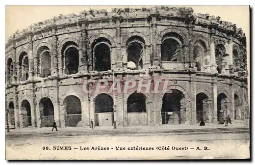 Ansichtskarte AK Nimes Les Arenes Vue exterieure Cote Ouest