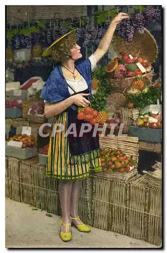 Cartes postales Nice A M Marche aux Fleurs Femme