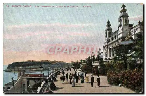 Cartes postales Monte Carlo Les Terrasses du Casino et le Theatre