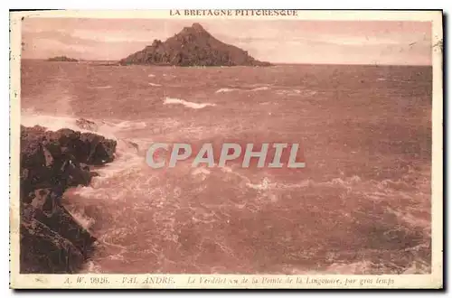 Cartes postales La Bretagne Pittoresque Val Andre Le Verdelet vu de la Pointe de la Lingouare par gros temps