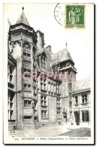 Cartes postales Bourges Palais Jacques Coeur Cour interieure