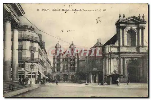 Cartes postales Dijon Eglise St Michel et Bourse du Commerce