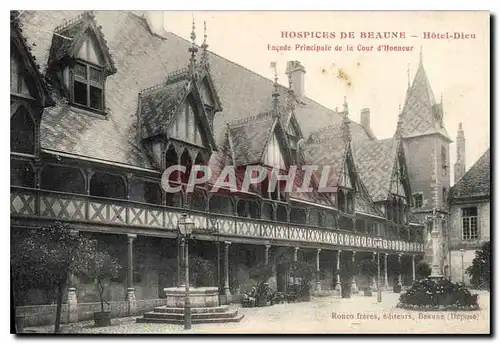 Ansichtskarte AK Hospices de Beaune Hotel Dieu Facade Principale de la Cour d'Honneur
