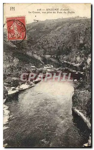 Cartes postales Anzeme Creuse La Creuse vue prise du Pont du Diable