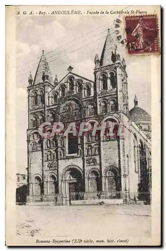 Cartes postales Angouleme Facade de la Cathedrale St Pierre