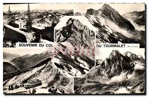 Ansichtskarte AK Col du Tourmalet L'Observatoire La Route vers Bareges Entree de la Route du Pic du Midi Route du