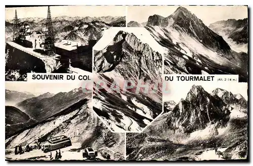 Cartes postales Col du Tourmalet L'Observatoire La Route vers Bareges Entree de la Route du Pic du Midi Route du