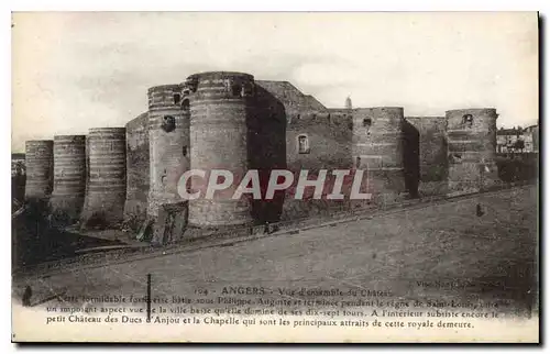 Cartes postales Angers Vue d'ensemble du Chateau