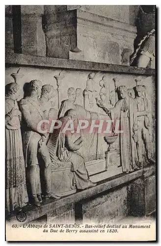 Ansichtskarte AK L'Abbaye de Saint Denis Bas relief destine au Monument du Duc de Berry assassine en 1820